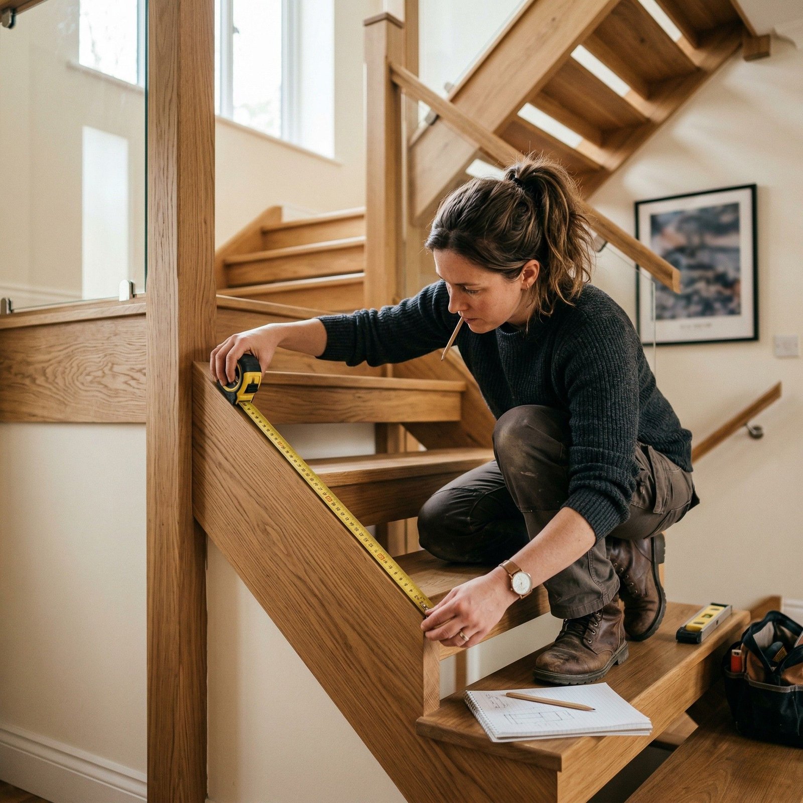 Prise de cotes escalier