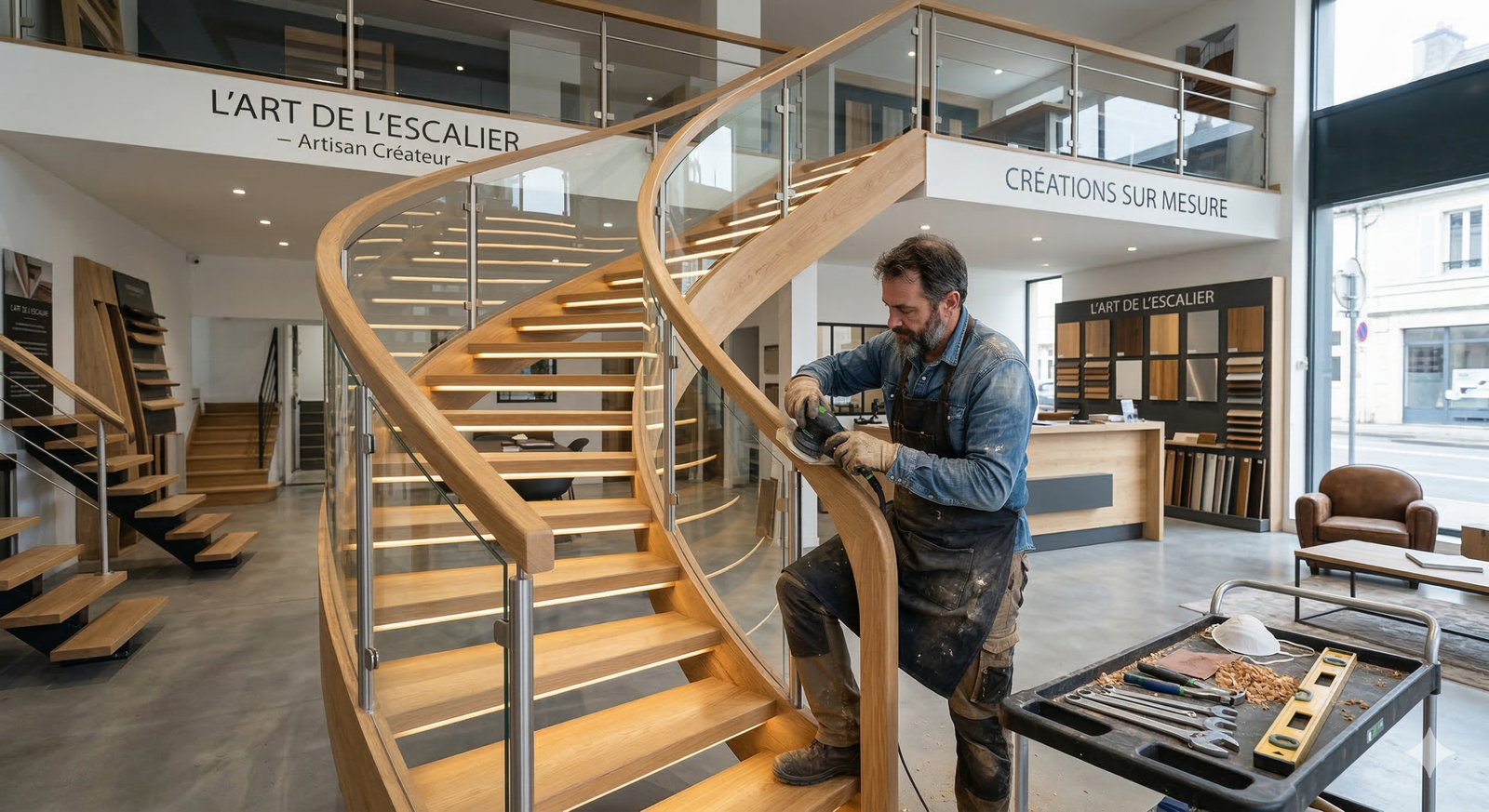 Distributeur Agréé Blacksmith — Showroom escalier acier