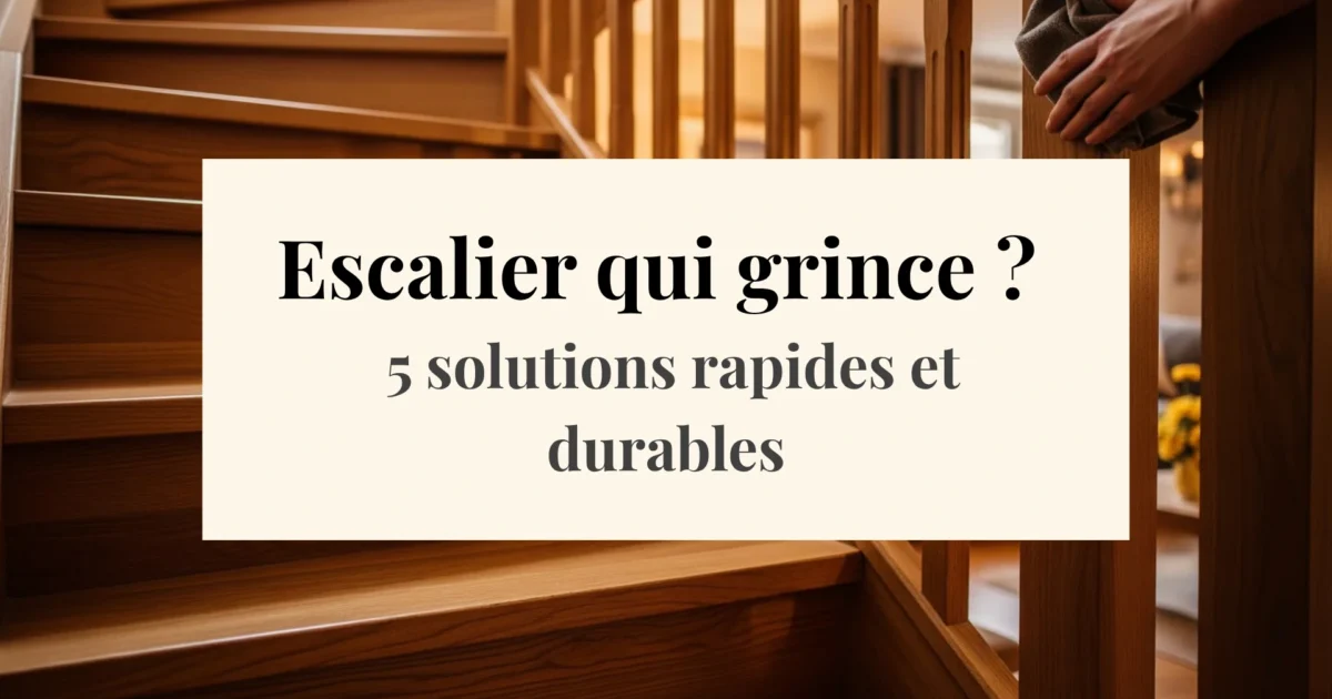 Escalier qui grince : causes, solutions et réparation durable