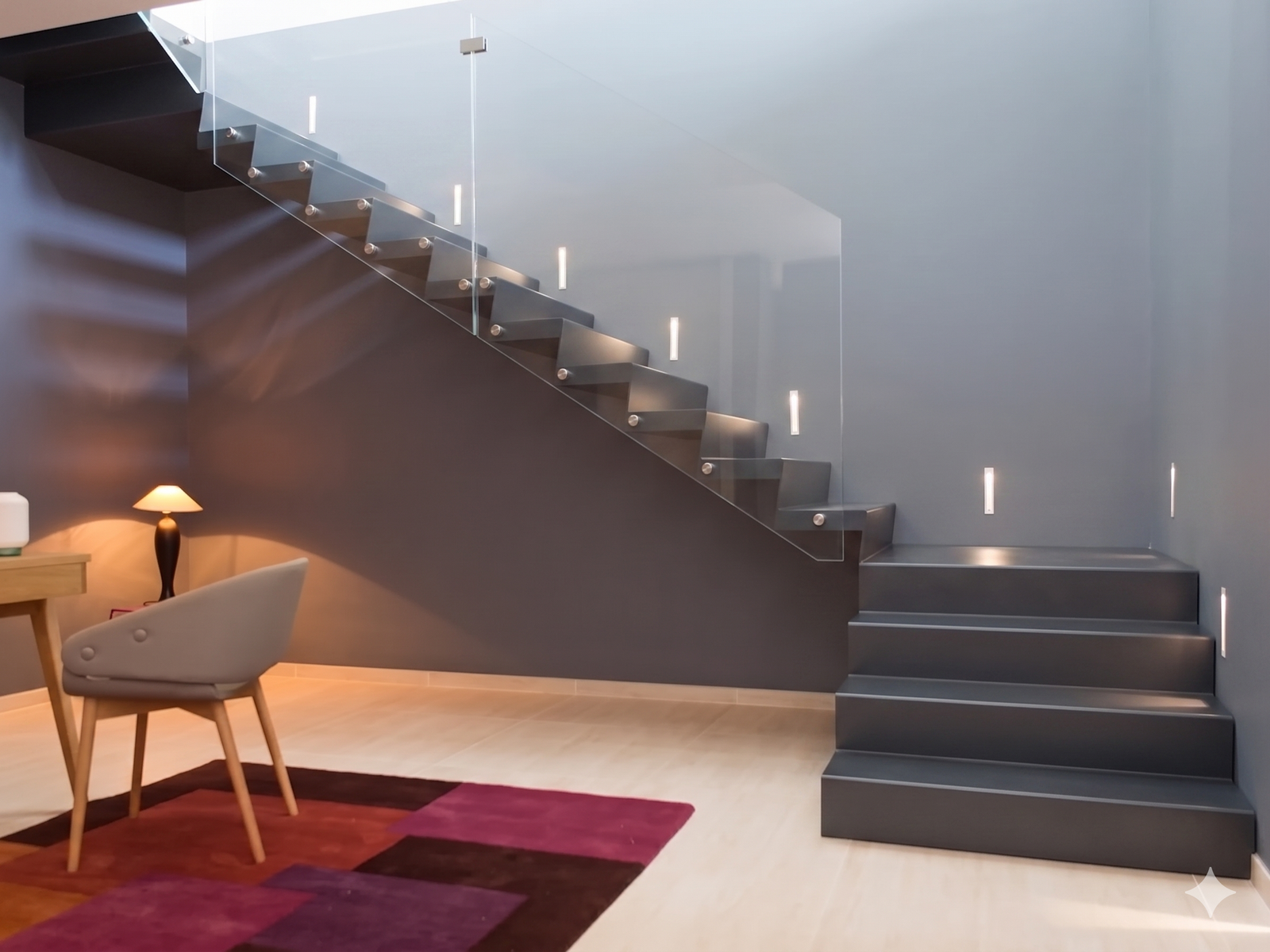 Finition thermolaquée acier — Blacksmith Escalier