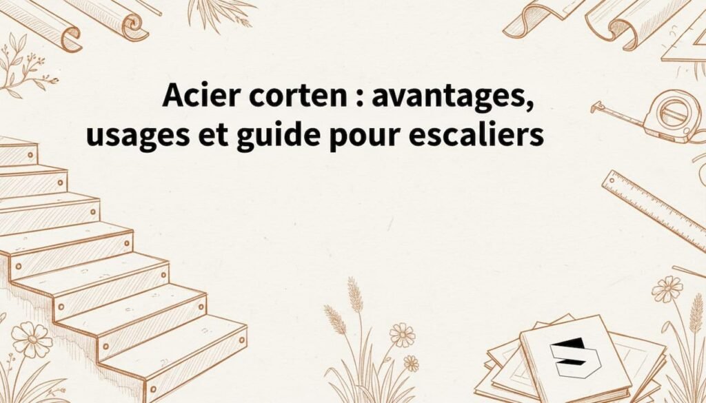 Visuel d’en-tête pour le blog : focus sur les détails d’un escalier en acier et les outils indispensables