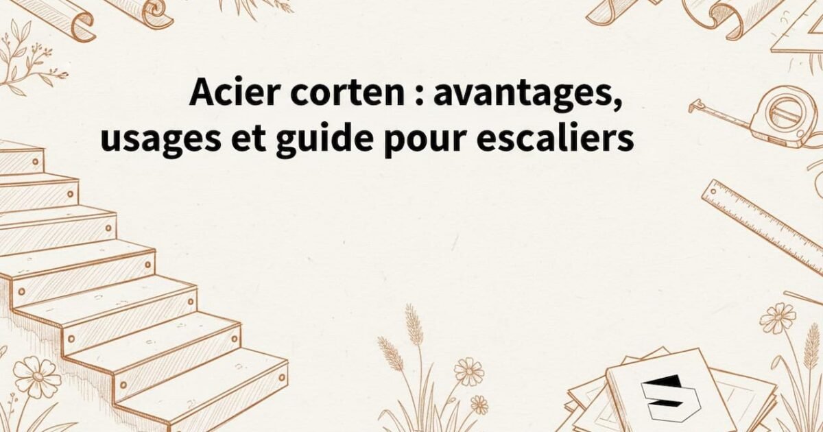 Visuel d’en-tête pour le blog : focus sur les détails d’un escalier en acier et les outils indispensables