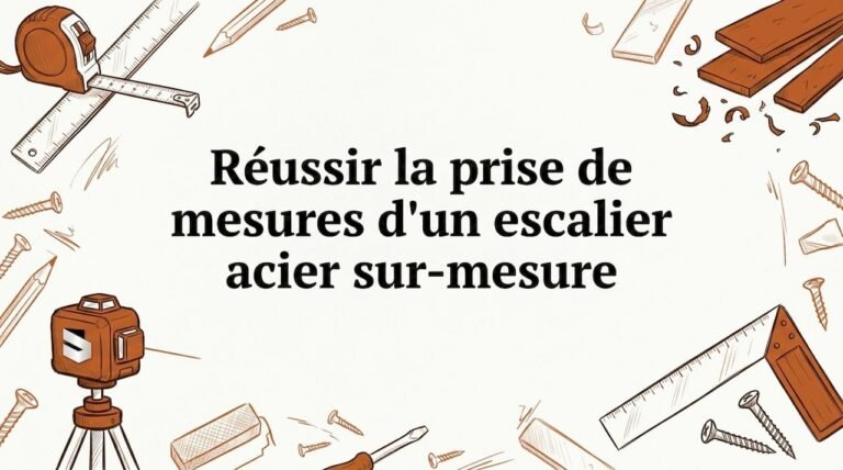 Réussir la prise de mesures d&rsquo;un escalier acier sur-mesure