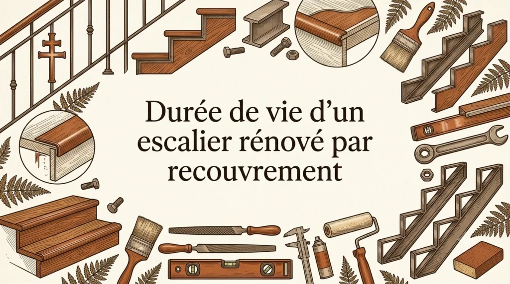 Durée de vie d'un escalier rénové par recouvrement