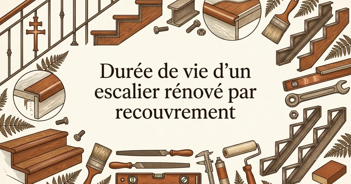 Durée de vie d'un escalier rénové par recouvrement