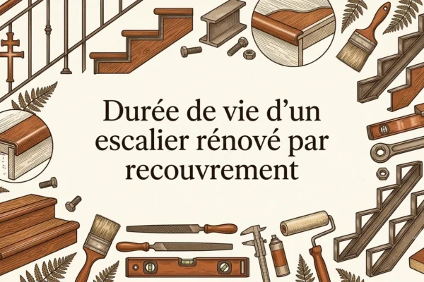 Durée de vie d'un escalier rénové par recouvrement