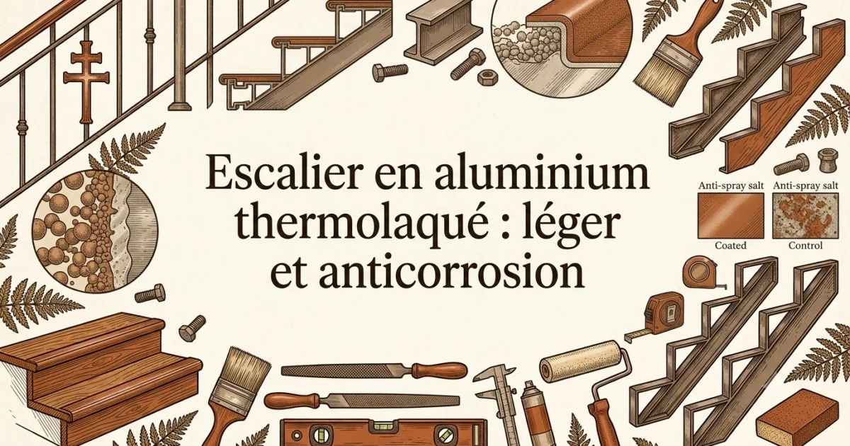 Escalier en aluminium thermolaqué - léger et anticorrosion
