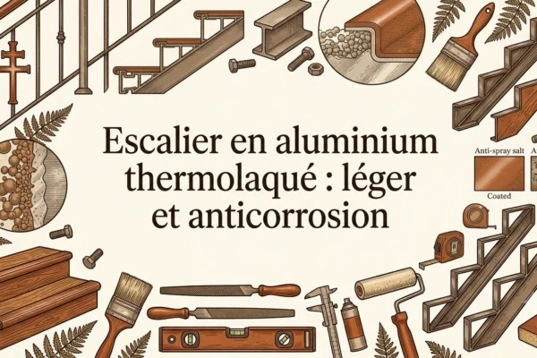 Escalier en aluminium thermolaqué - léger et anticorrosion
