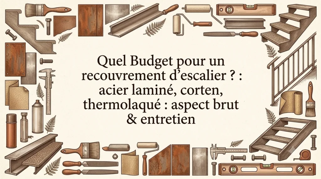 Quel Budget pour un recouvrement d'escalier ? : acier laminé, corten, thermolaqué