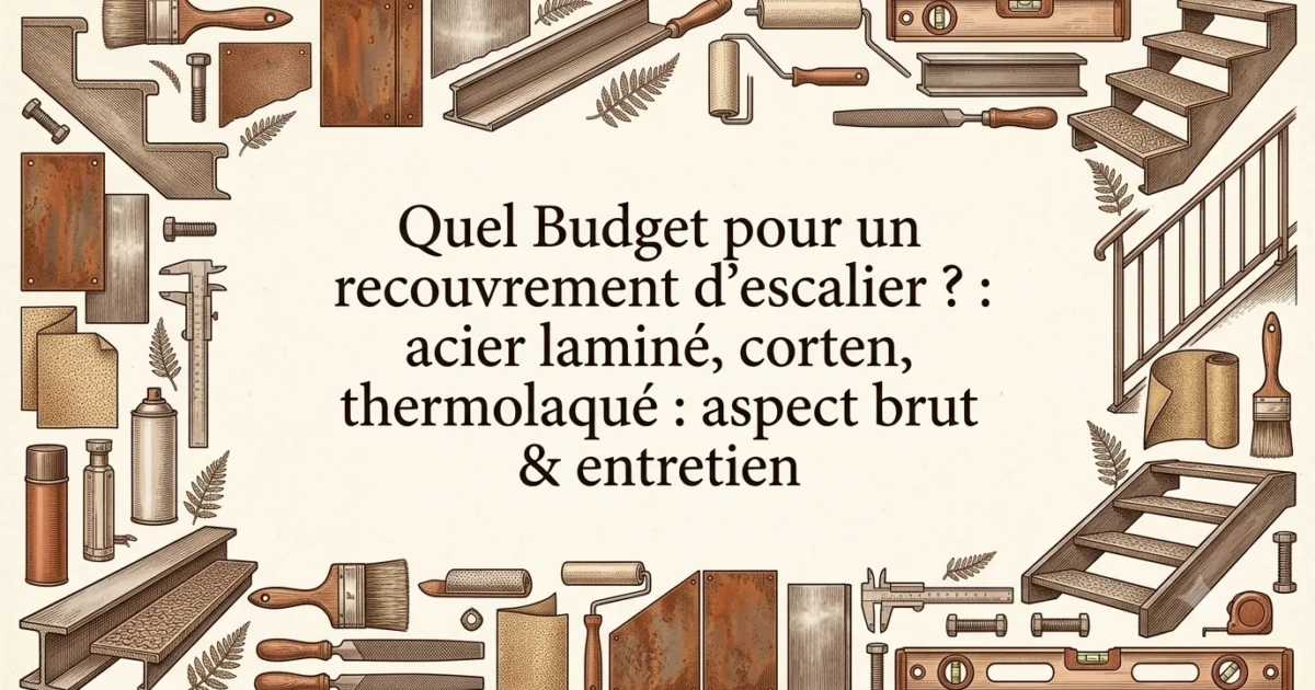 Quel Budget pour un recouvrement d'escalier ? : acier laminé, corten, thermolaqué