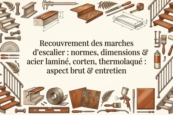 Recouvrement des marches d'escalier : normes, dimensions & pose