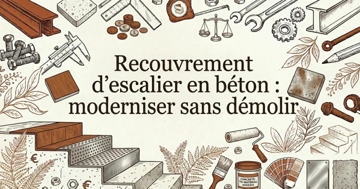Recouvrement d'escalier en béton : moderniser sans démolir