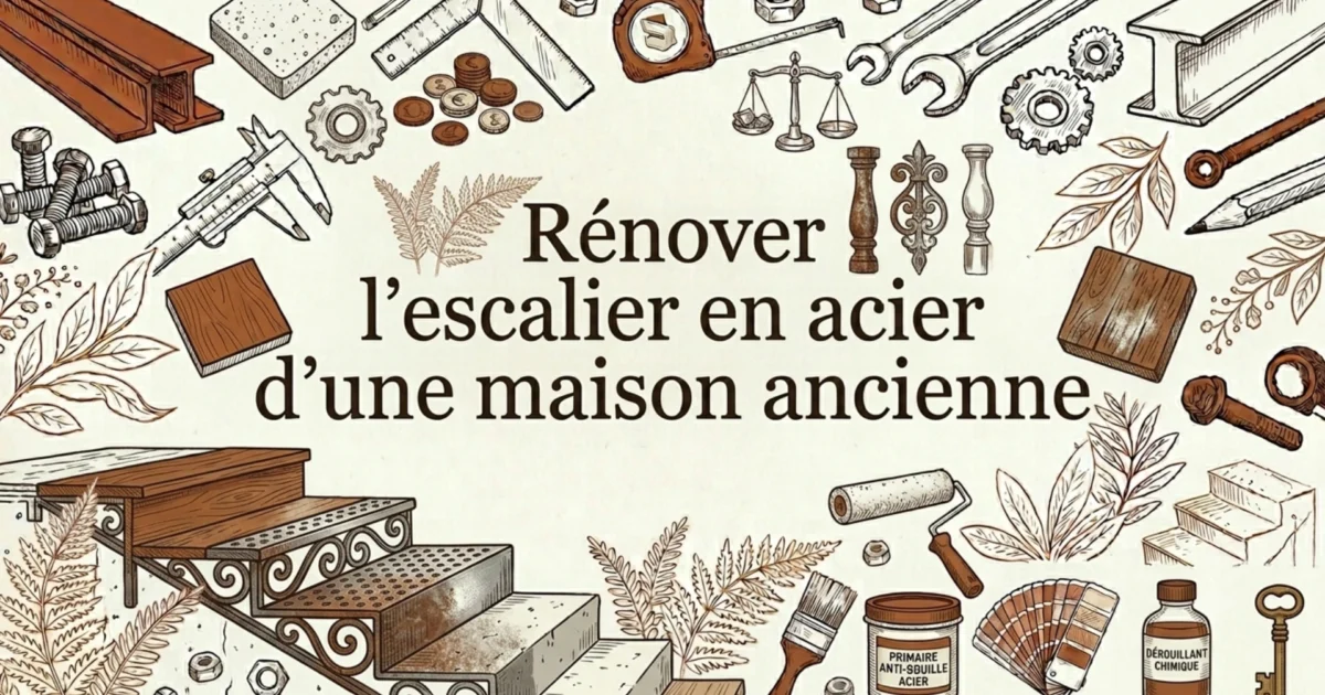 Rénover l'escalier en acier d'une maison ancienne