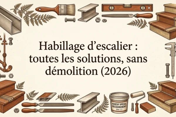 Habillage d'escalier : toutes les solutions, sans démolition (2026)
