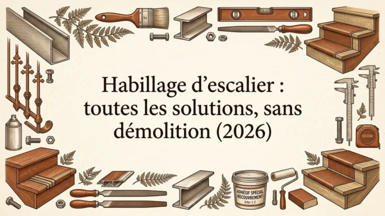 Habillage d&rsquo;escalier : toutes les solutions, sans démolition (2026)
