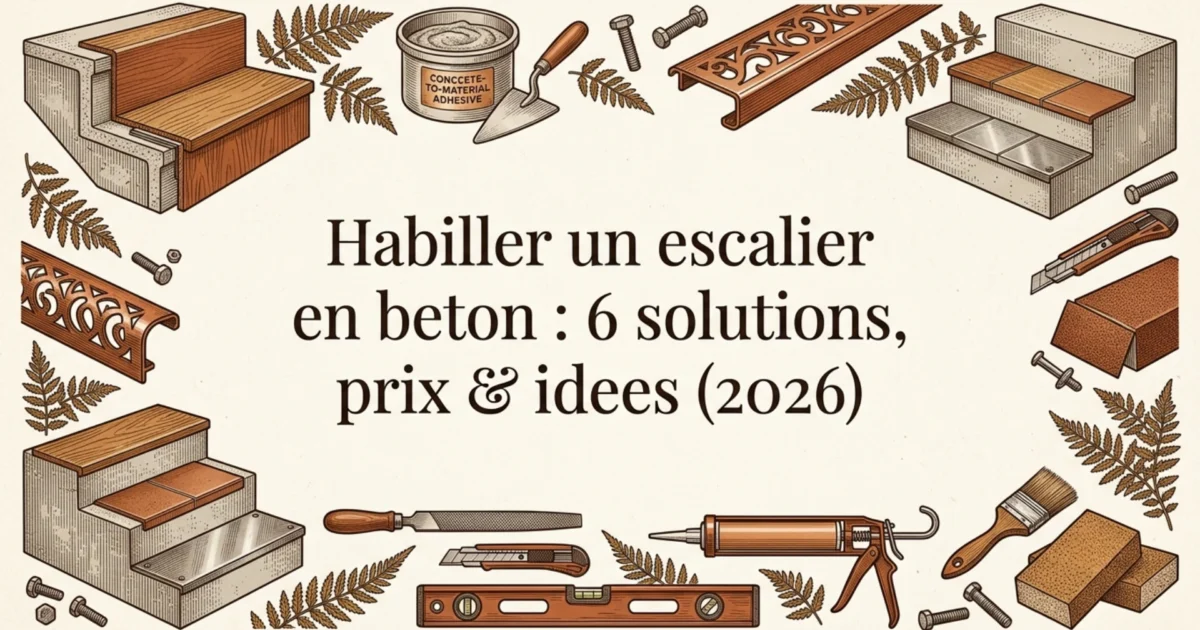 Habiller un escalier en beton : 6 solutions, prix & idees (2026)