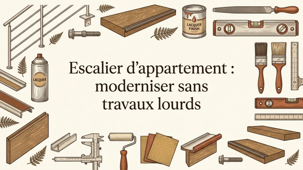 Escalier d'appartement : moderniser sans travaux lourds