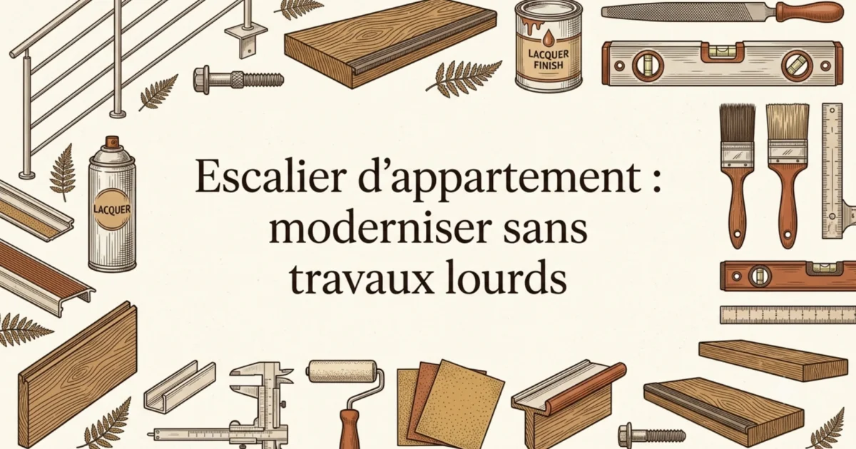 Escalier d'appartement : moderniser sans travaux lourds