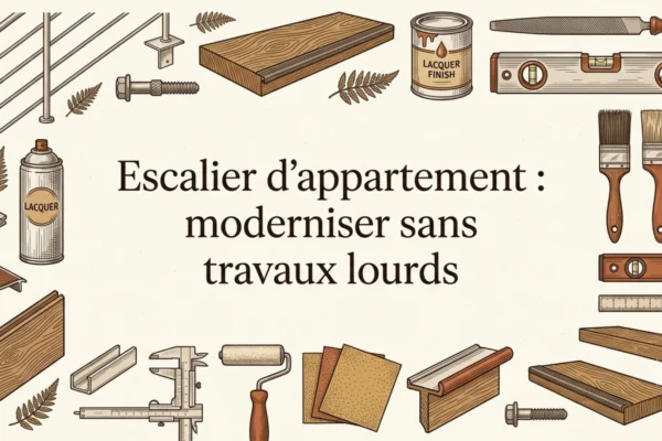 Escalier d'appartement : moderniser sans travaux lourds