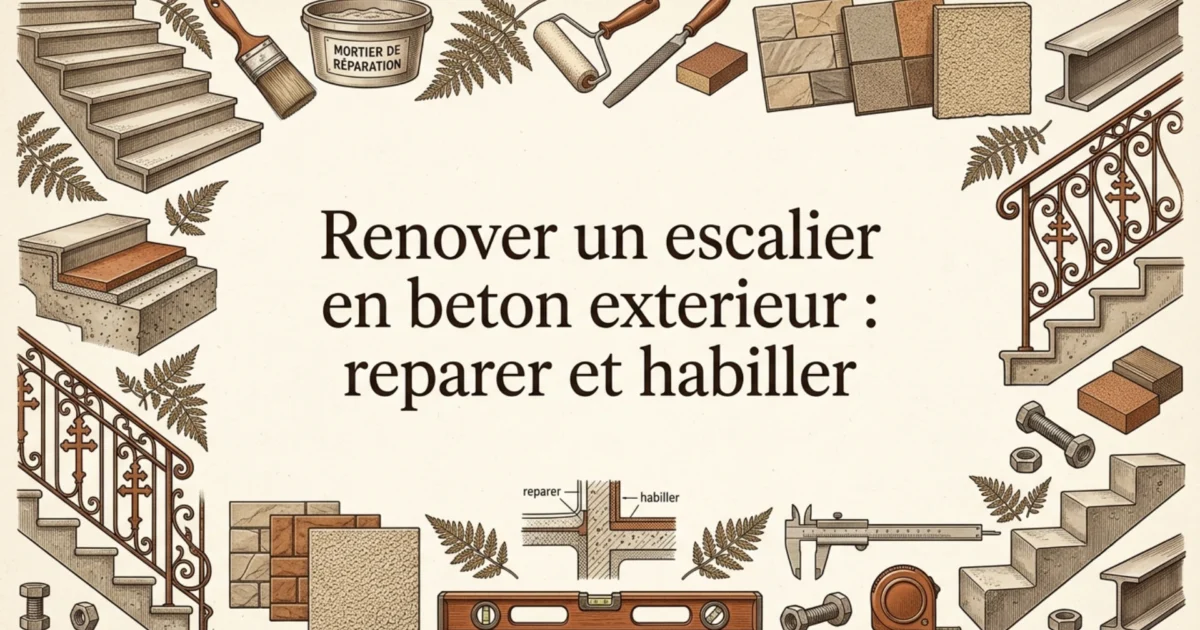 Renover un escalier en beton exterieur : reparer et habiller (2026)