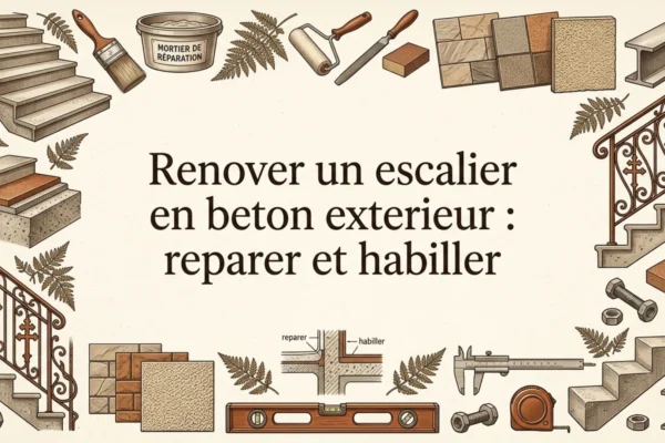 Renover un escalier en beton exterieur : reparer et habiller (2026)