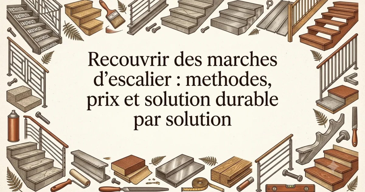 Recouvrir des marches d'escalier : methodes, prix et solution durable