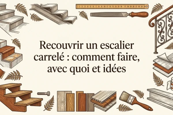 Recouvrir un escalier carrelé : comment faire, avec quoi et idées