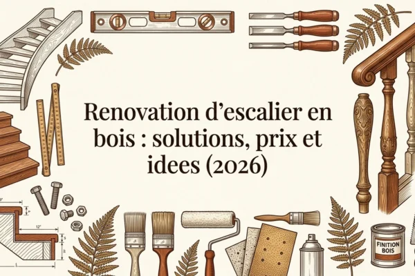 Rénovation d'escalier en bois : solutions, prix & idées