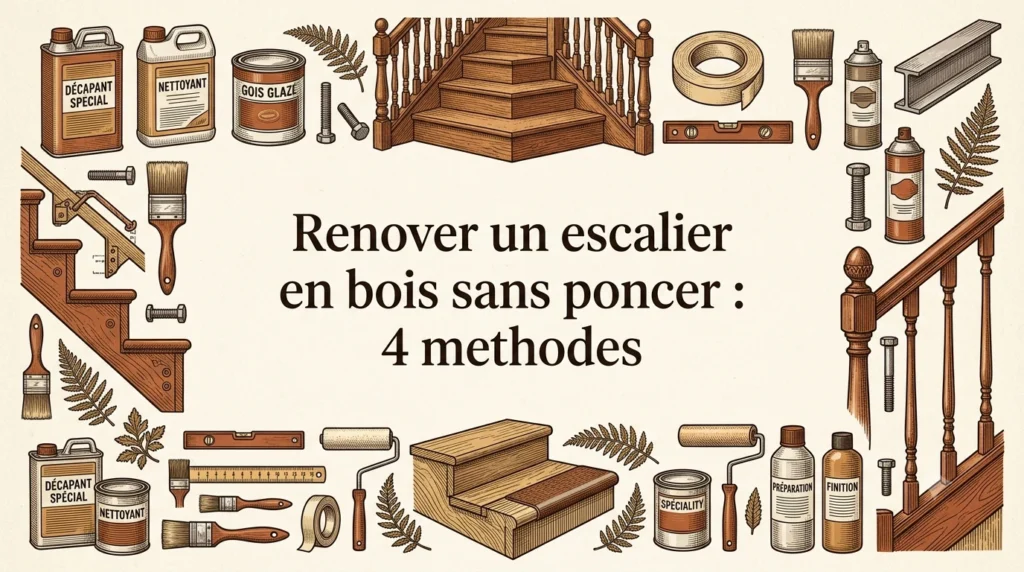 Renover un escalier en bois sans poncer : 4 methodes