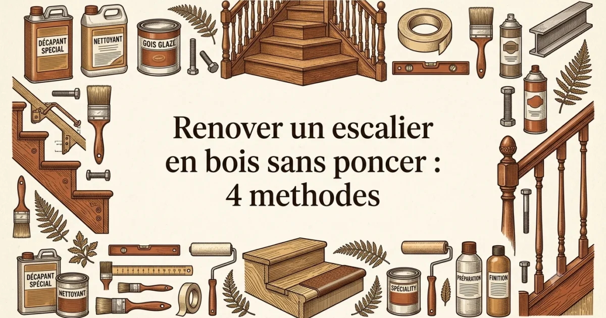 Renover un escalier en bois sans poncer : 4 methodes