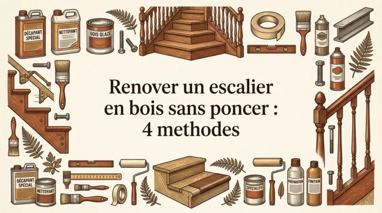 Renover un escalier en bois sans poncer : 4 methodes (2026)