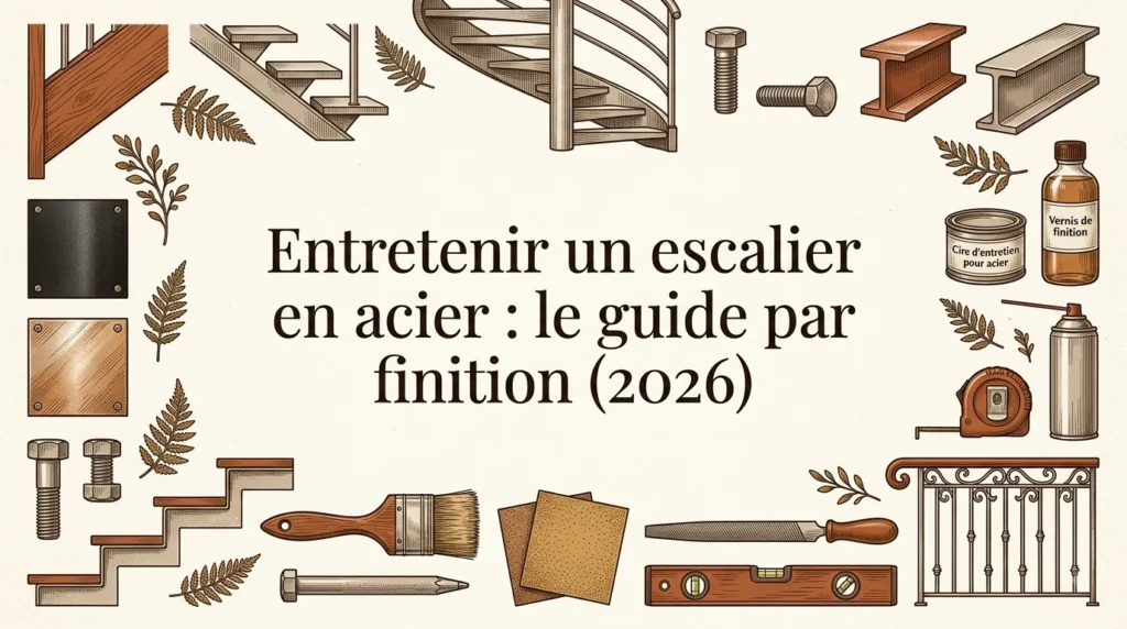 Entretenir un escalier en acier : le guide par finition (2026)