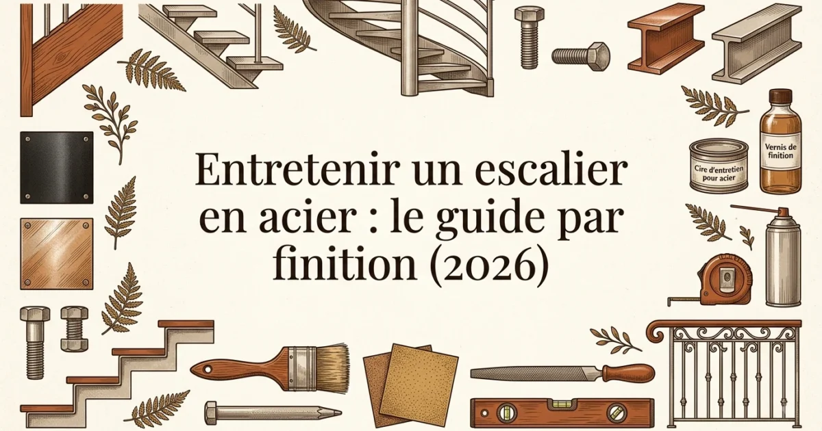 Entretenir un escalier en acier : le guide par finition (2026)