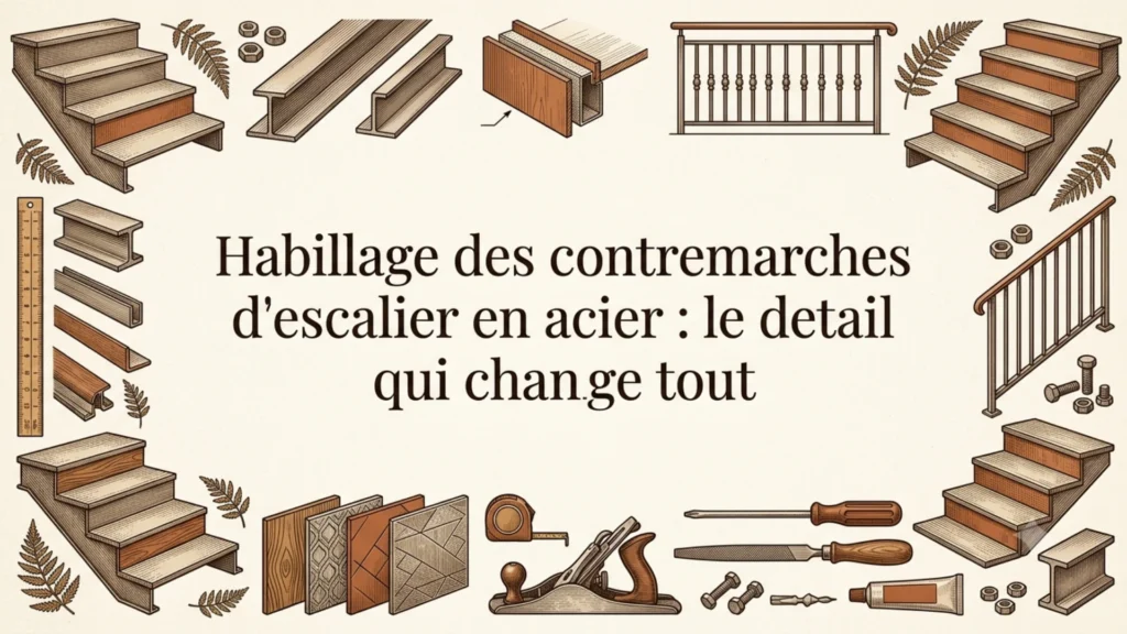 Habillage des contremarches d'escalier en acier : le detail qui change tout