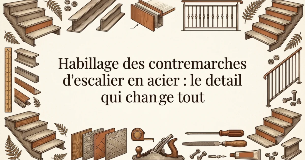 Habillage des contremarches d'escalier en acier : le detail qui change tout