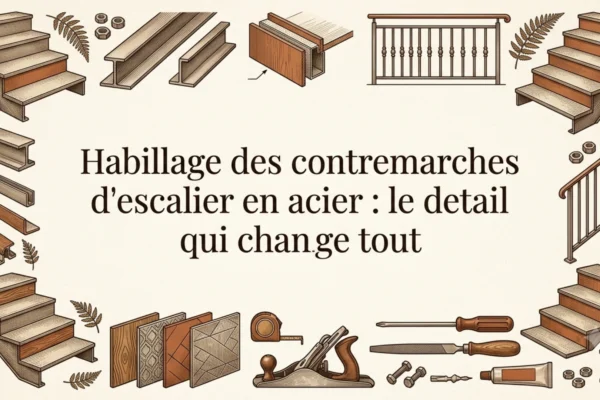 Habillage des contremarches d'escalier en acier : le detail qui change tout