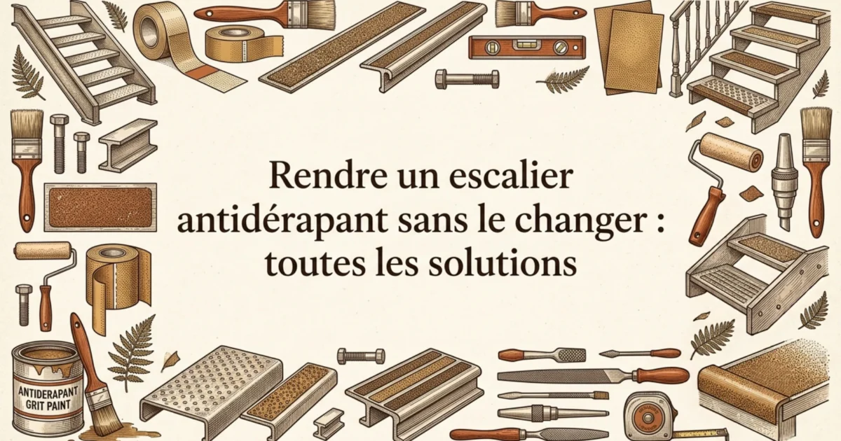 Rendre un escalier antiderapant sans le changer : toutes les solutions