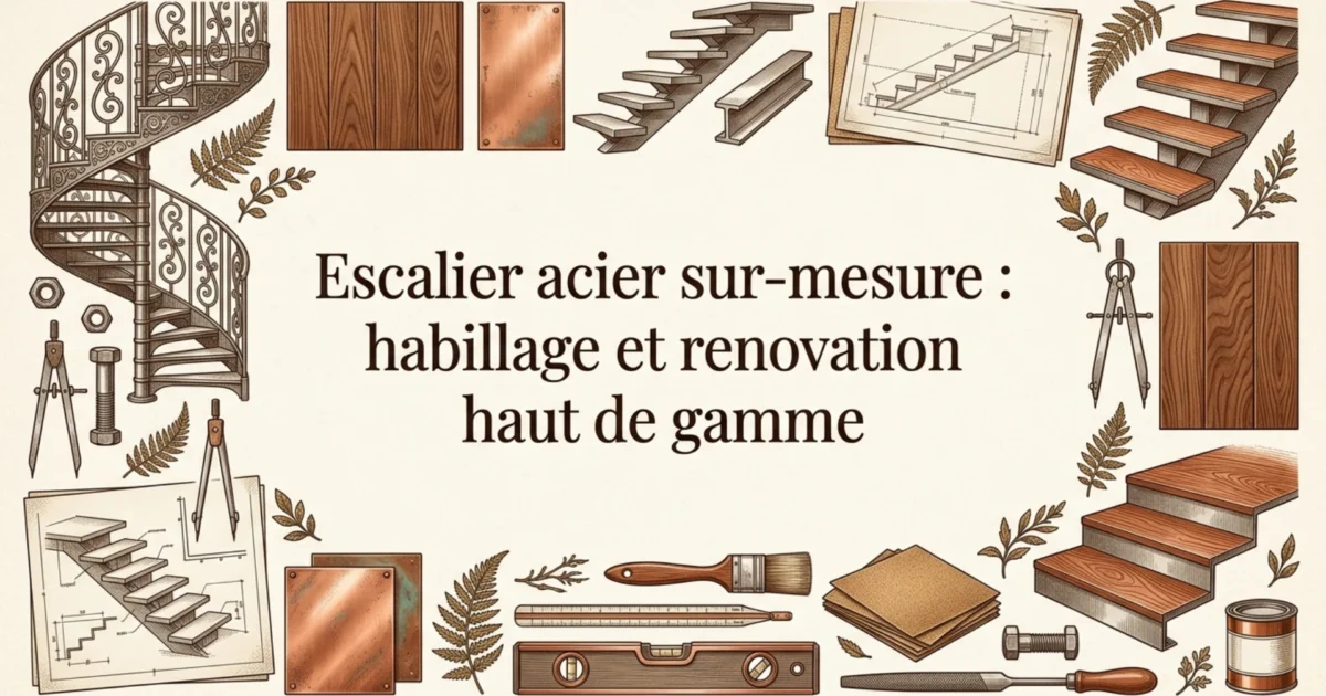 Escalier acier sur-mesure : habillage et renovation haut de gamme
