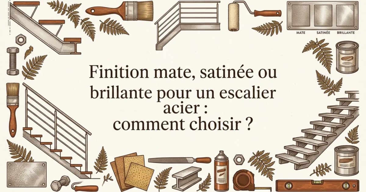 Finition mate, satinée ou brillante pour un escalier acier : comment choisir ?