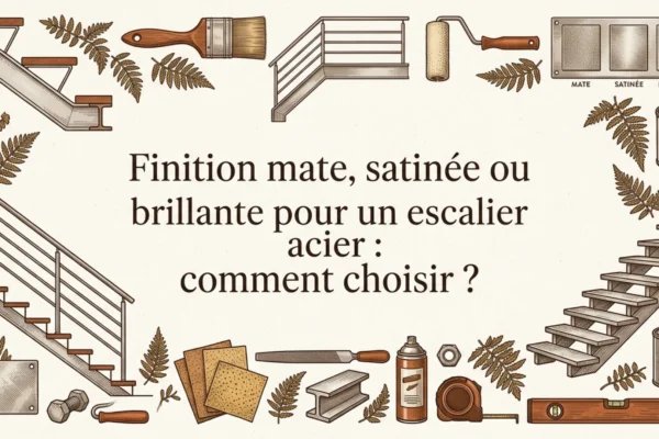 Finition mate, satinée ou brillante pour un escalier acier : comment choisir ?
