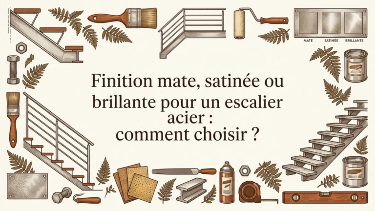 Finition mate, satinée ou brillante pour un escalier acier : comment choisir ?