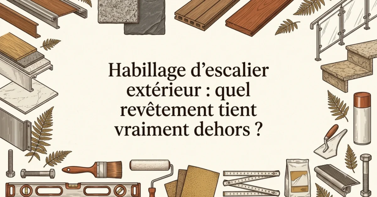 Habillage escalier exterieur : quel revetement tient dehors