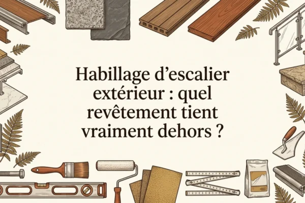 Habillage escalier exterieur : quel revetement tient dehors