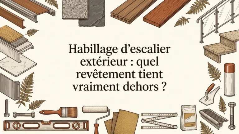 Habillage d&rsquo;escalier exterieur : quel revetement tient vraiment dehors ?