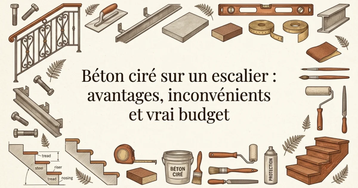 Béton ciré sur un escalier : avantages, inconvénients et vrai budget