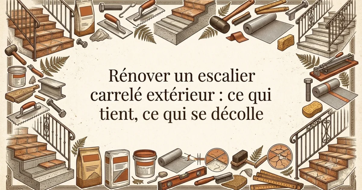 Rénover un escalier carrelé extérieur : ce qui tient, ce qui se décolle