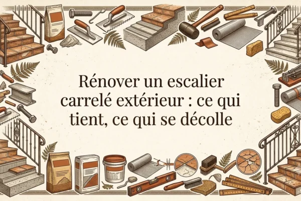 Rénover un escalier carrelé extérieur : ce qui tient, ce qui se décolle