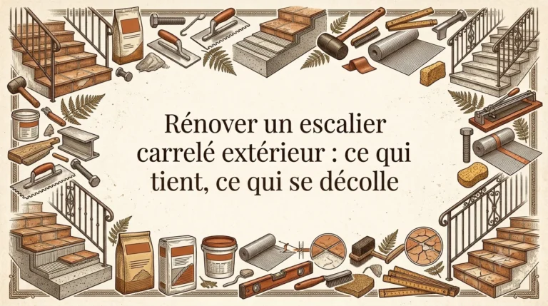 Rénover un escalier carrelé extérieur : ce qui tient, ce qui se décolle