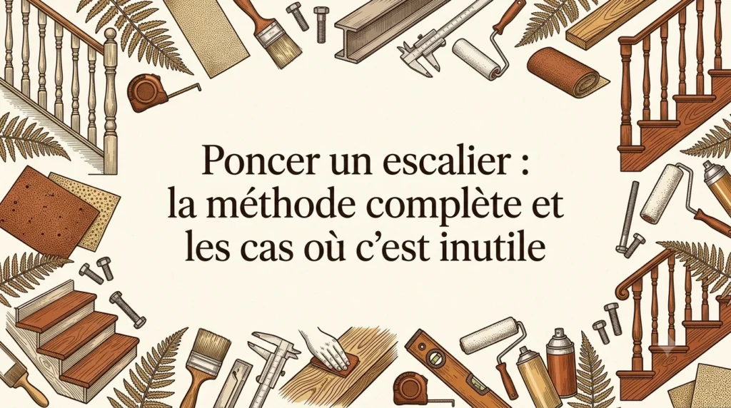 Poncer un escalier : la méthode complète et les cas où c'est inutile