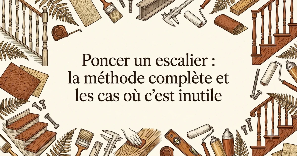 Poncer un escalier : la méthode complète et les cas où c'est inutile